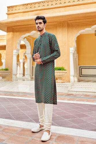 Samar Kurta - Emerald Green, Emerald Green, image 2